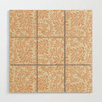 abstract retro shapes earthy leaves Wood Wall Art Gallery Image 1