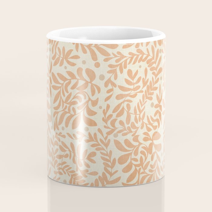 abstract retro shapes earthy leaves Coffee Mug Gallery Image 4