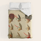 Illustrated Trout Fishing Flies Chart from Favorite Flies and Their Histories  Duvet Cover Gallery Image 6