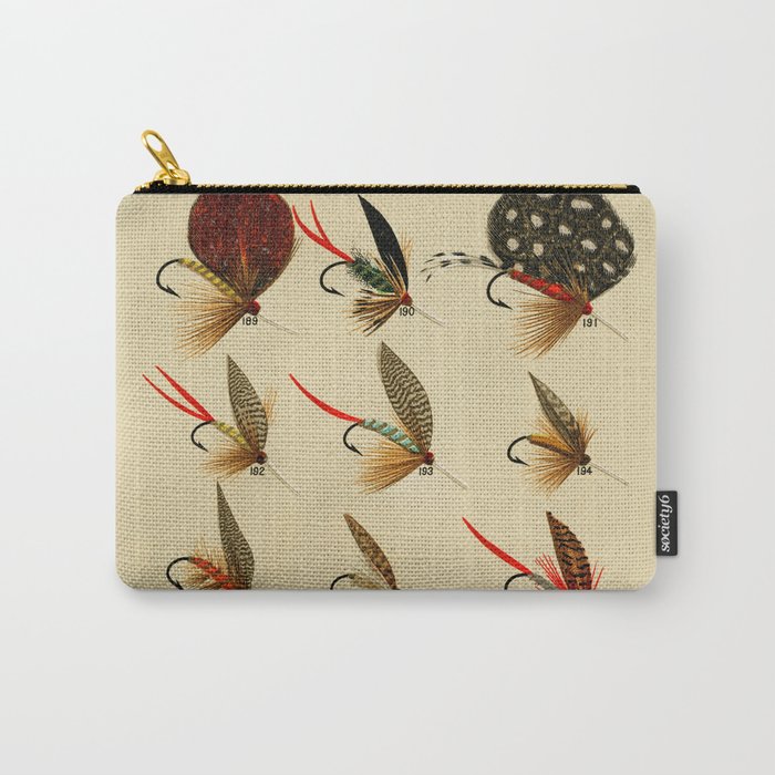 Illustrated Trout Fishing Flies Chart from Favorite Flies and Their Histories  Carry All Pouch Gallery Image 1