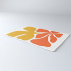 Abstract colorful flower bird nature art Rug Gallery Image 3