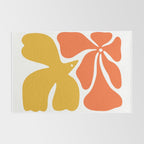 Abstract colorful flower bird nature art Rug Gallery Image 2