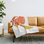 Abstract colorful flower bird nature art Throw Blanket Gallery Image 1