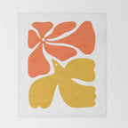 Abstract colorful flower bird nature art Throw Blanket Gallery Image 2
