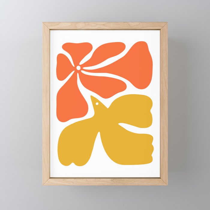 Abstract colorful flower bird nature art Mini Art Print Gallery Image 1