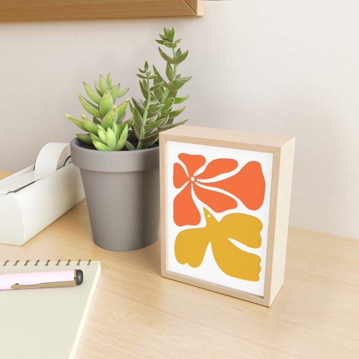 Abstract colorful flower bird nature art Mini Art Print Gallery Image 2