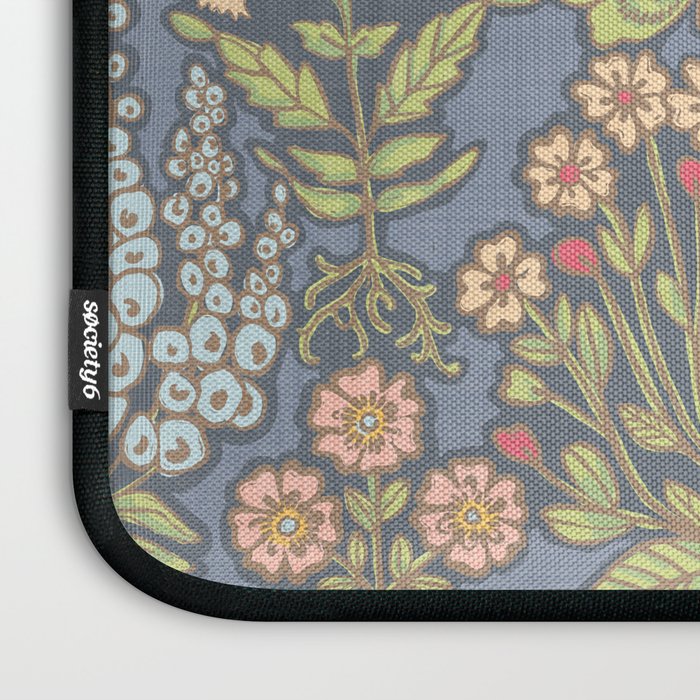 Floral Botanical Mille Fleur Pattern Laptop Sleeve Gallery Image 3