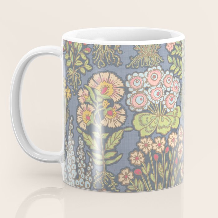 Floral Botanical Mille Fleur Pattern Coffee Mug Gallery Image 3