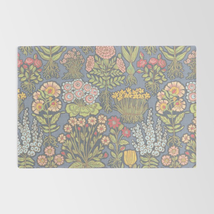 Floral Botanical Mille Fleur Pattern Rug Gallery Image 2