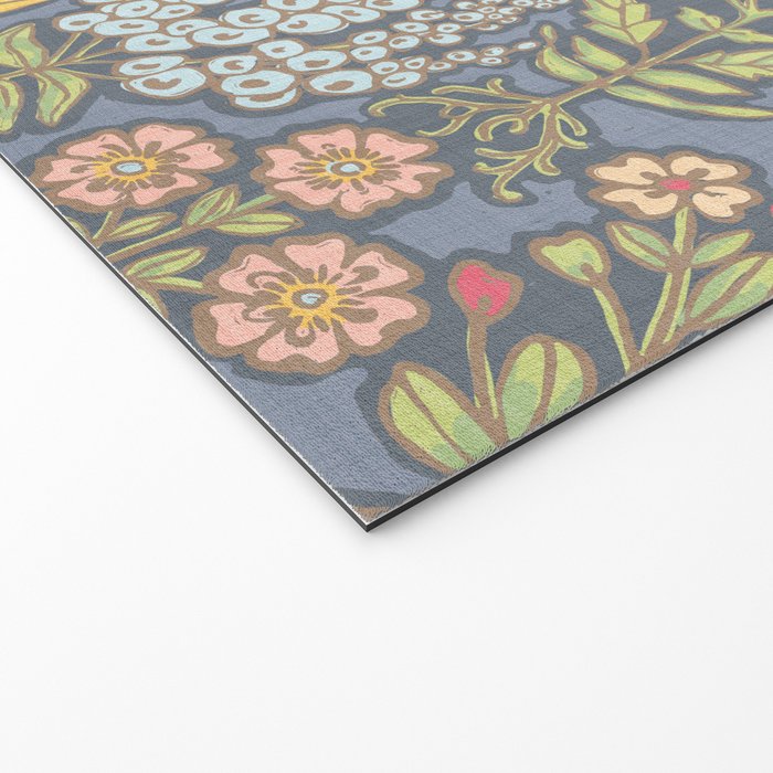 Floral Botanical Mille Fleur Pattern Welcome Mat Gallery Image 2