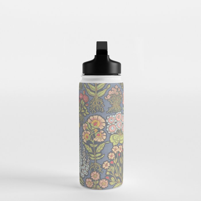 Floral Botanical Mille Fleur Pattern Water Bottle Gallery Image 3