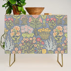 Floral Botanical Mille Fleur Pattern Credenza Gallery Image 1