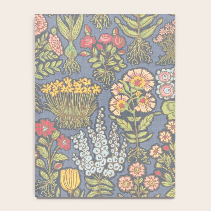 Floral Botanical Mille Fleur Pattern Notebook Gallery Image 4