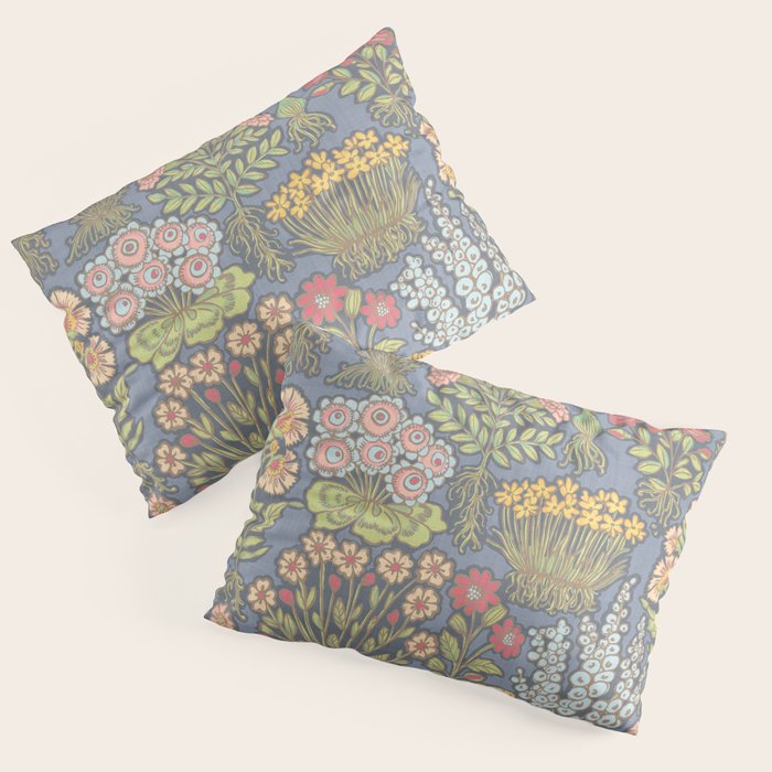 Floral Botanical Mille Fleur Pattern Pillow Sham Gallery Image 1