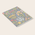 Floral Botanical Mille Fleur Pattern Notebook Gallery Image 2