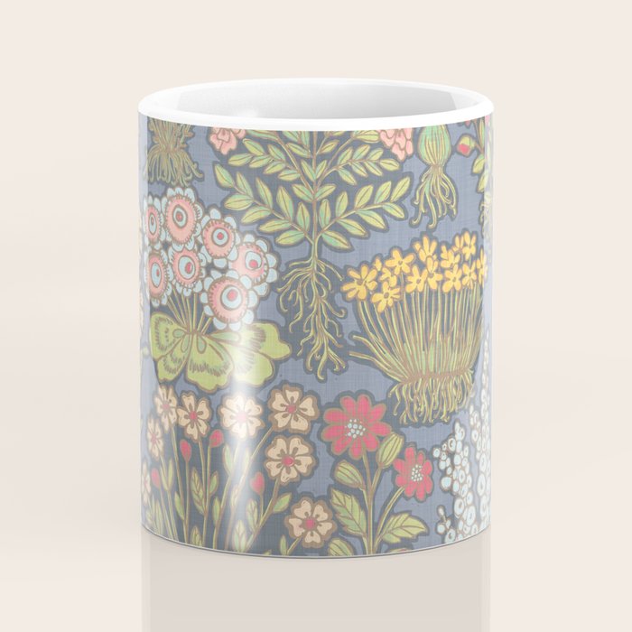Floral Botanical Mille Fleur Pattern Coffee Mug Gallery Image 4