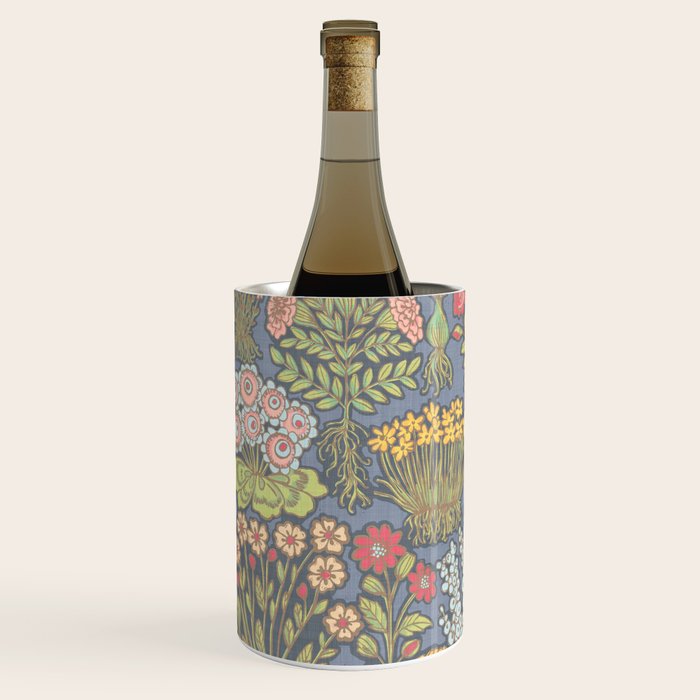 Floral Botanical Mille Fleur Pattern Wine Chiller Gallery Image 1