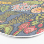 Floral Botanical Mille Fleur Pattern Bath Mat Gallery Image 3