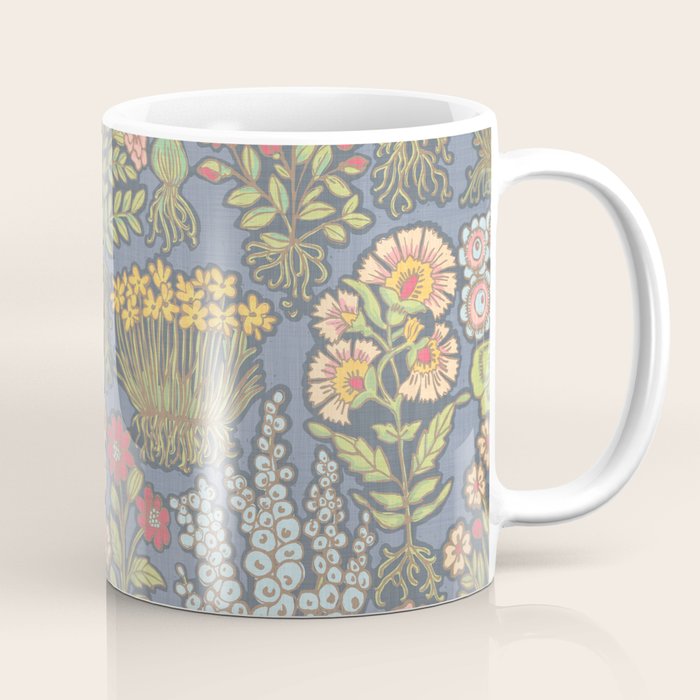 Floral Botanical Mille Fleur Pattern Coffee Mug Gallery Image 1