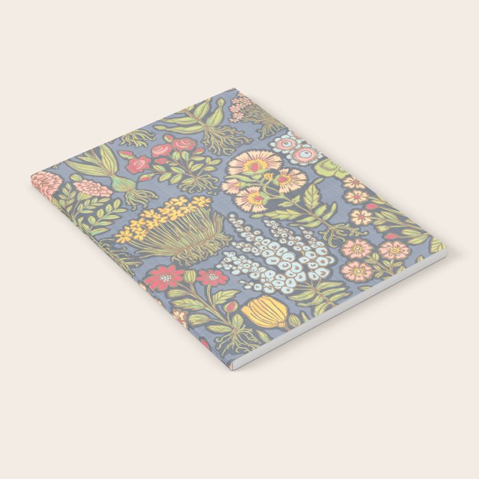 Floral Botanical Mille Fleur Pattern Notebook Gallery Image 1