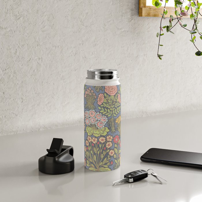 Floral Botanical Mille Fleur Pattern Water Bottle Gallery Image 4