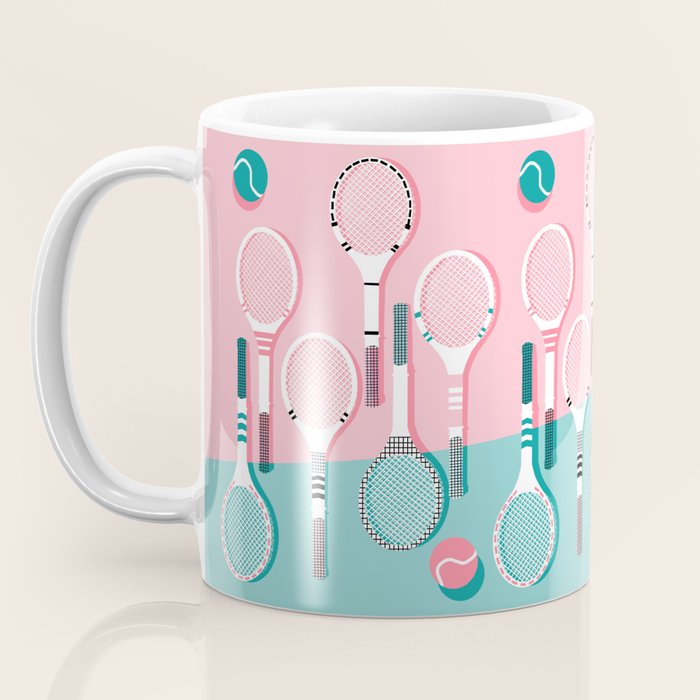 Got Served - tennis country club sports athlete retro throwback memphis 1980s style neon palm spring Coffee Mug Gallery Image 3