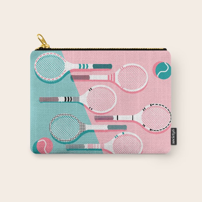 Got Served - tennis country club sports athlete retro throwback memphis 1980s style neon palm spring Carry All Pouch Gallery Image 1