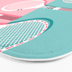 Got Served - tennis country club sports athlete retro throwback memphis 1980s style neon palm spring Bath Mat Gallery Image 3