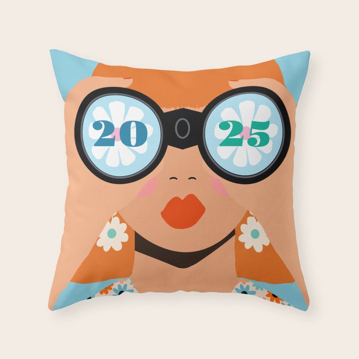 2025 Calendar - Seeking New Horizons Throw Pillow Gallery Image 1