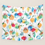 Holiday 2025 Christmas Colorful Baubles Wall Tapestry Gallery Image 4