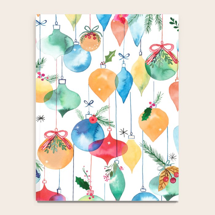 Holiday 2025 Christmas Colorful Baubles Notebook Gallery Image 4