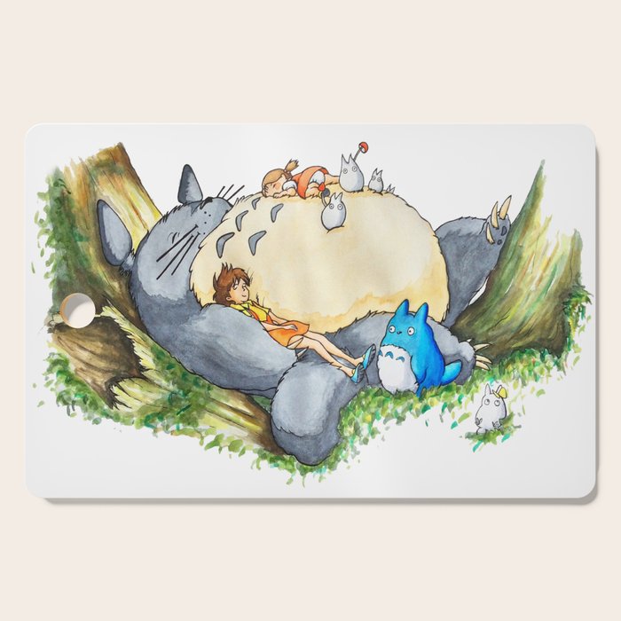 Ghibli forest illustration Cutting Board Gallery Image 1