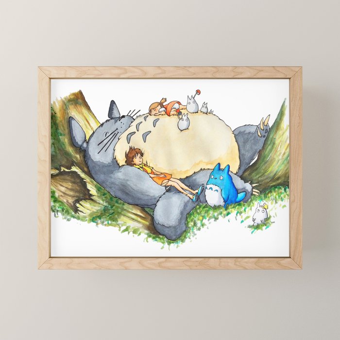 Ghibli forest illustration Mini Art Print Gallery Image 1