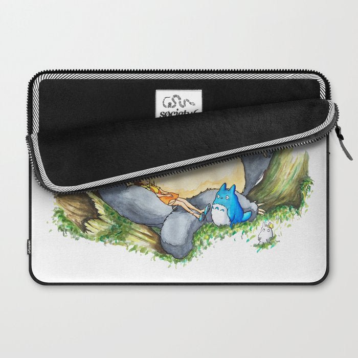 Ghibli forest illustration Laptop Sleeve Gallery Image 2