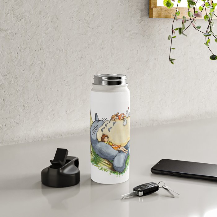 Ghibli forest illustration Water Bottle Gallery Image 5