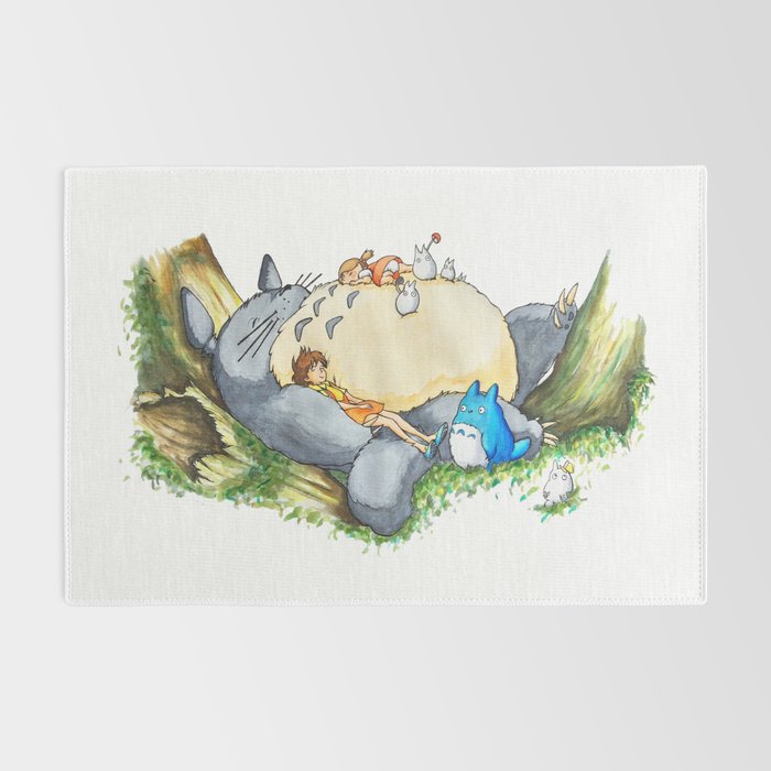 Ghibli forest illustration Rug Gallery Image 2