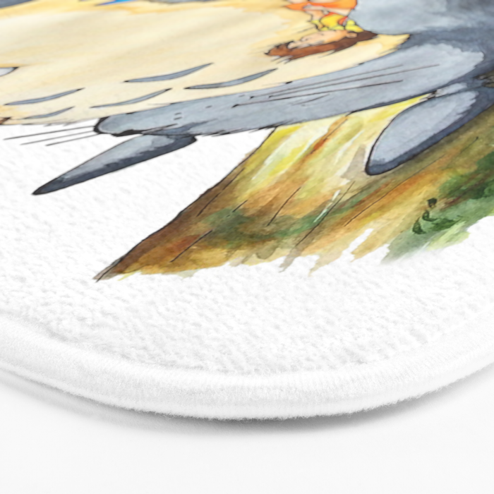 Ghibli forest illustration Bath Mat Gallery Image 3