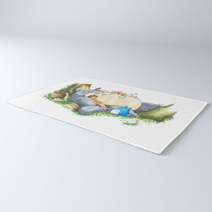 Ghibli forest illustration Rug Gallery Image 3
