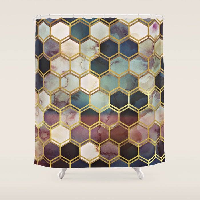 RUGGED MARBLE Shower Curtain Gallery Image 1