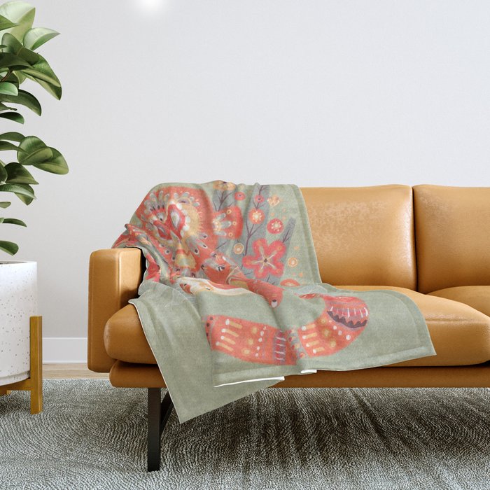 Year of the Monkey Throw Blanket Gallery Image 1