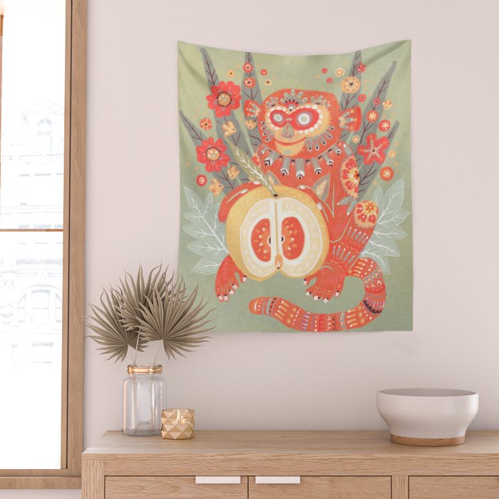 Year of the Monkey Wall Tapestry Gallery Image 2