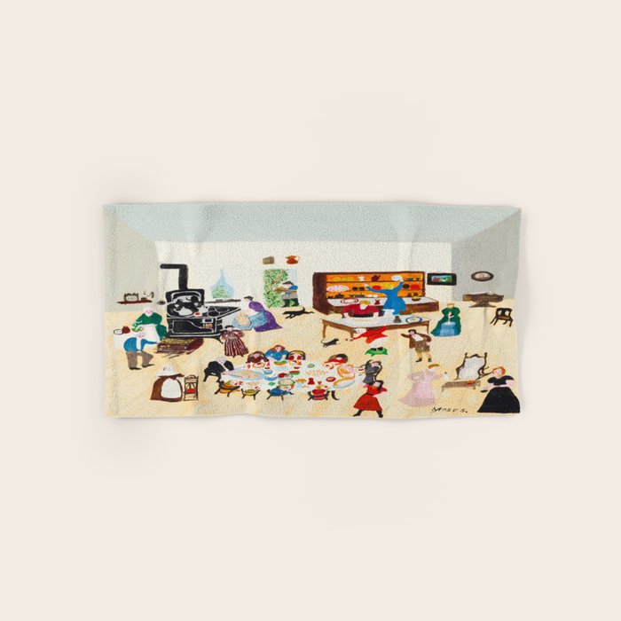 Anna Mary Robertson 'Grandma' Moses Thanksgiving American Folk Art Towels Gallery Image 1