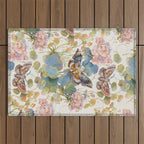 Geranium Moths Outdoor Rug Gallery Image 1