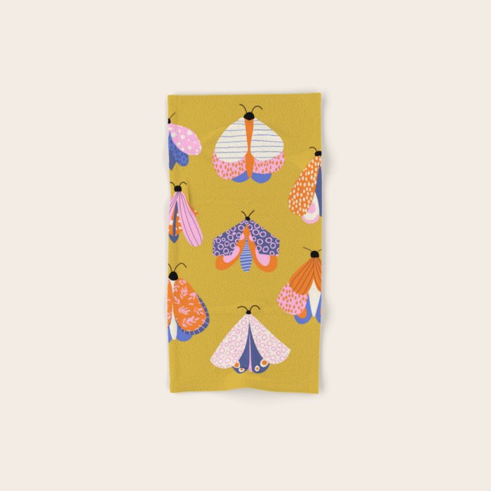 Vintage Moths Bath Towel Gallery Image 1