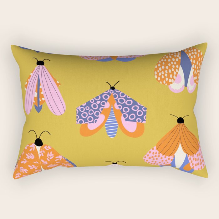 Vintage Moths Rectangular Pillow Gallery Image 1