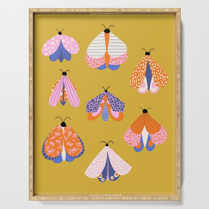 Vintage Moths Serving Tray Gallery Image 1