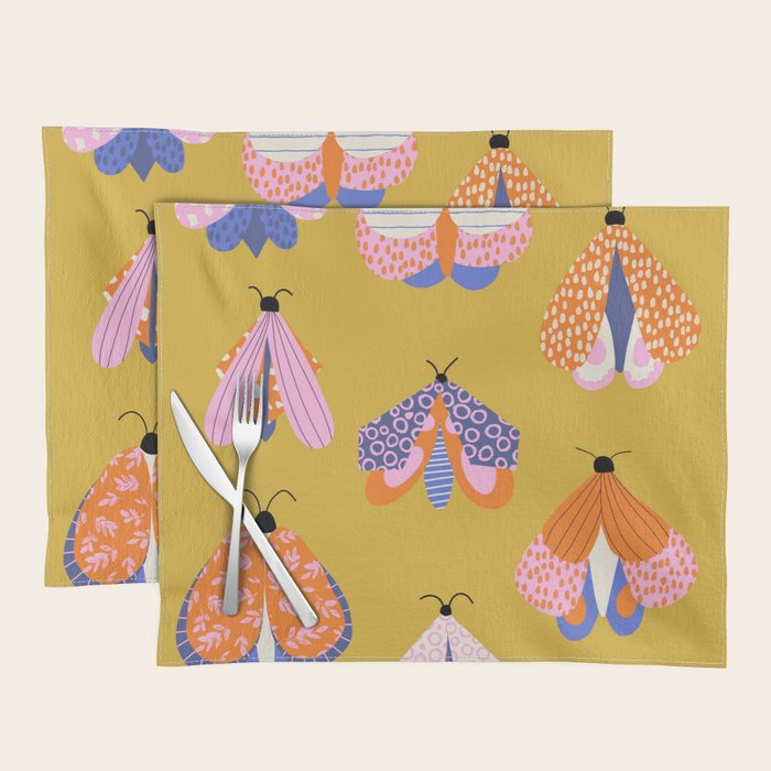 Vintage Moths Placemat Gallery Image 1