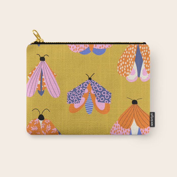 Vintage Moths Carry All Pouch Gallery Image 1