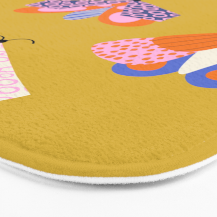 Vintage Moths Bath Mat Gallery Image 3