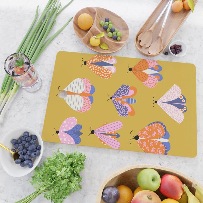 Vintage Moths Cutting Board Gallery Image 2